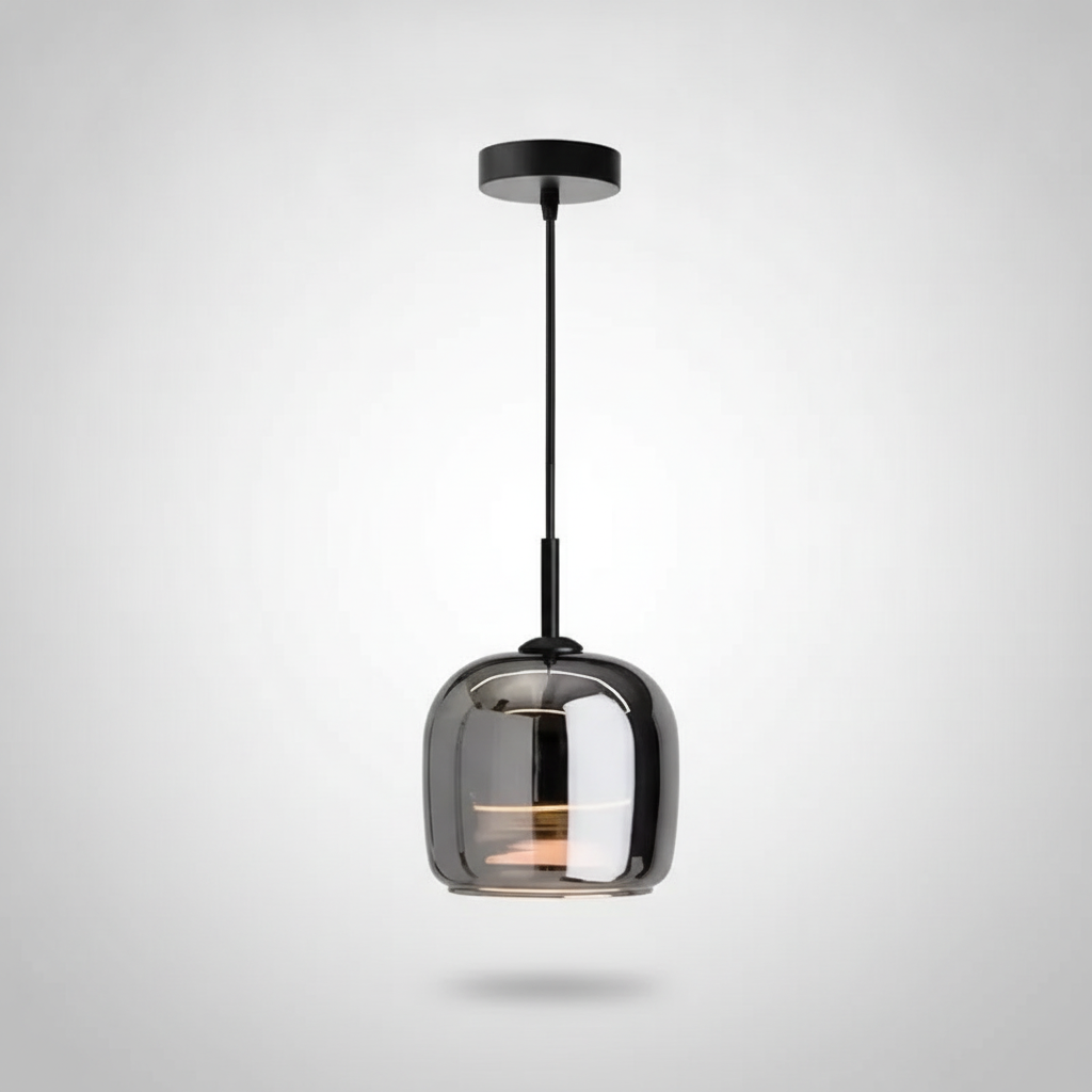 Suspension Cloche en Verre Design Moderne
