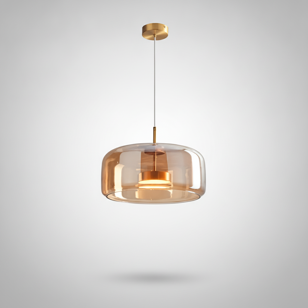 Suspension Cloche en Verre Design Moderne