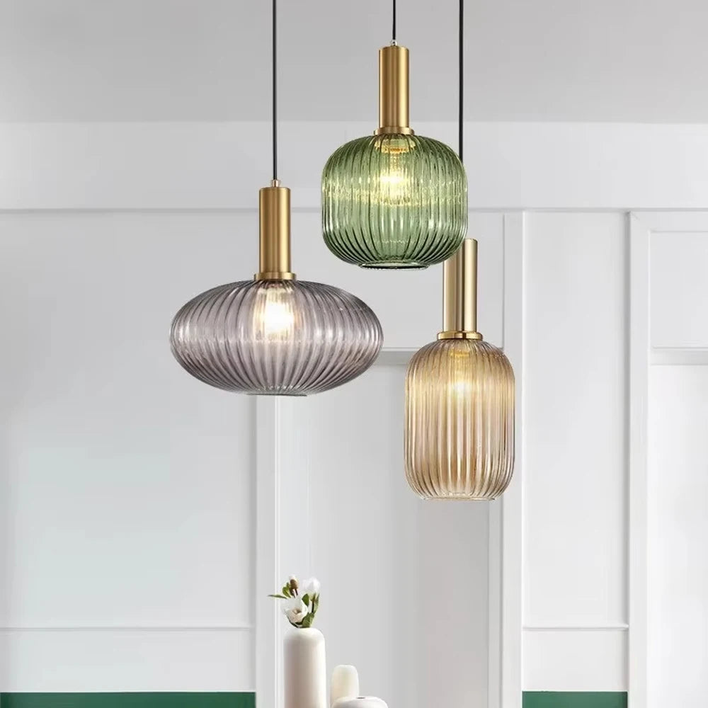 Suspension Cloche en Verre Design Moderne