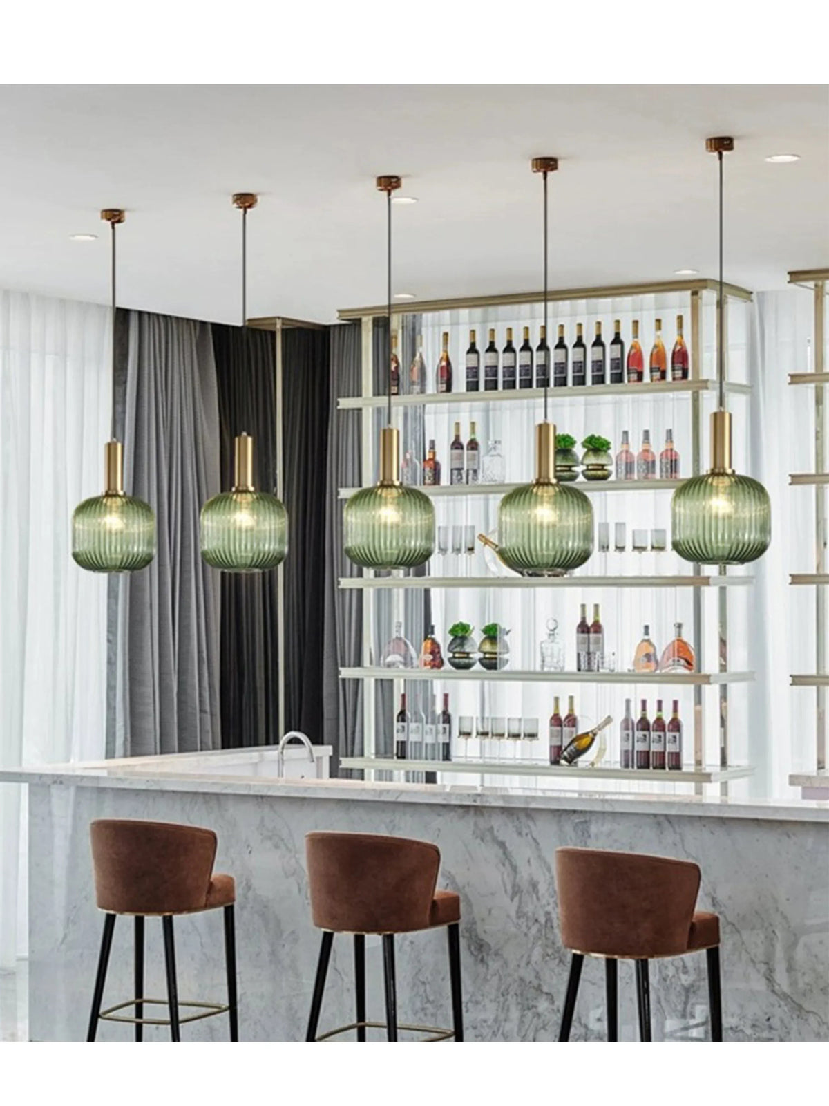Suspension Cloche en Verre Design Moderne