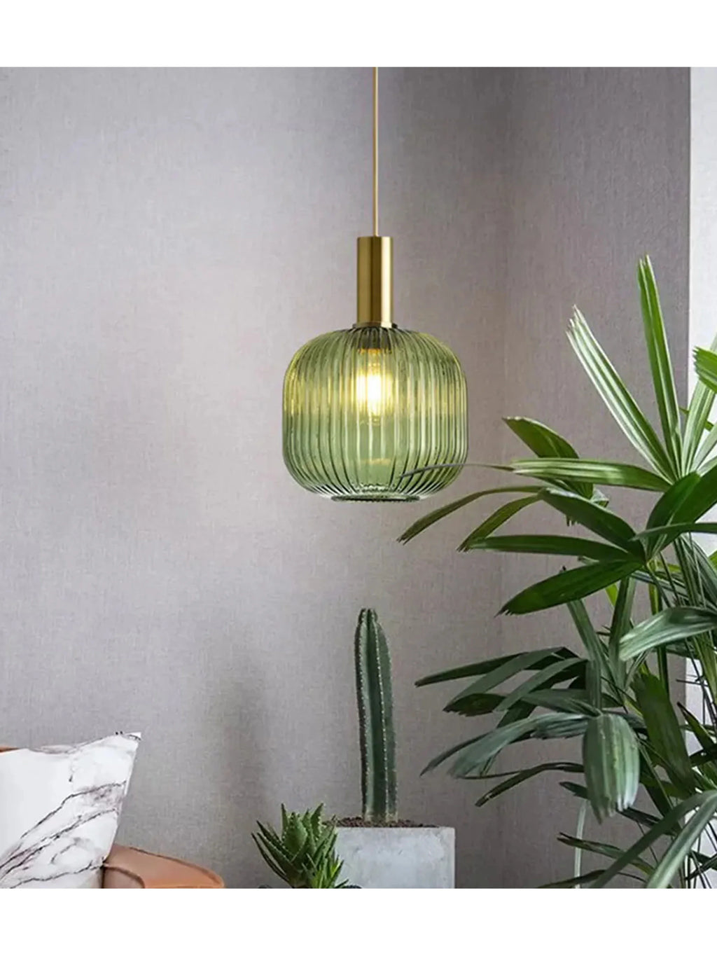 Suspension Cloche en Verre Design Moderne