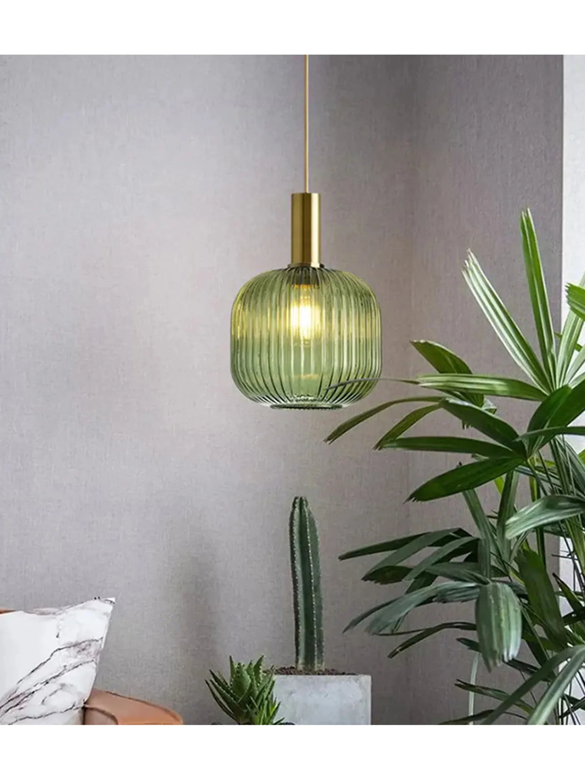 Suspension Cloche en Verre Design Moderne