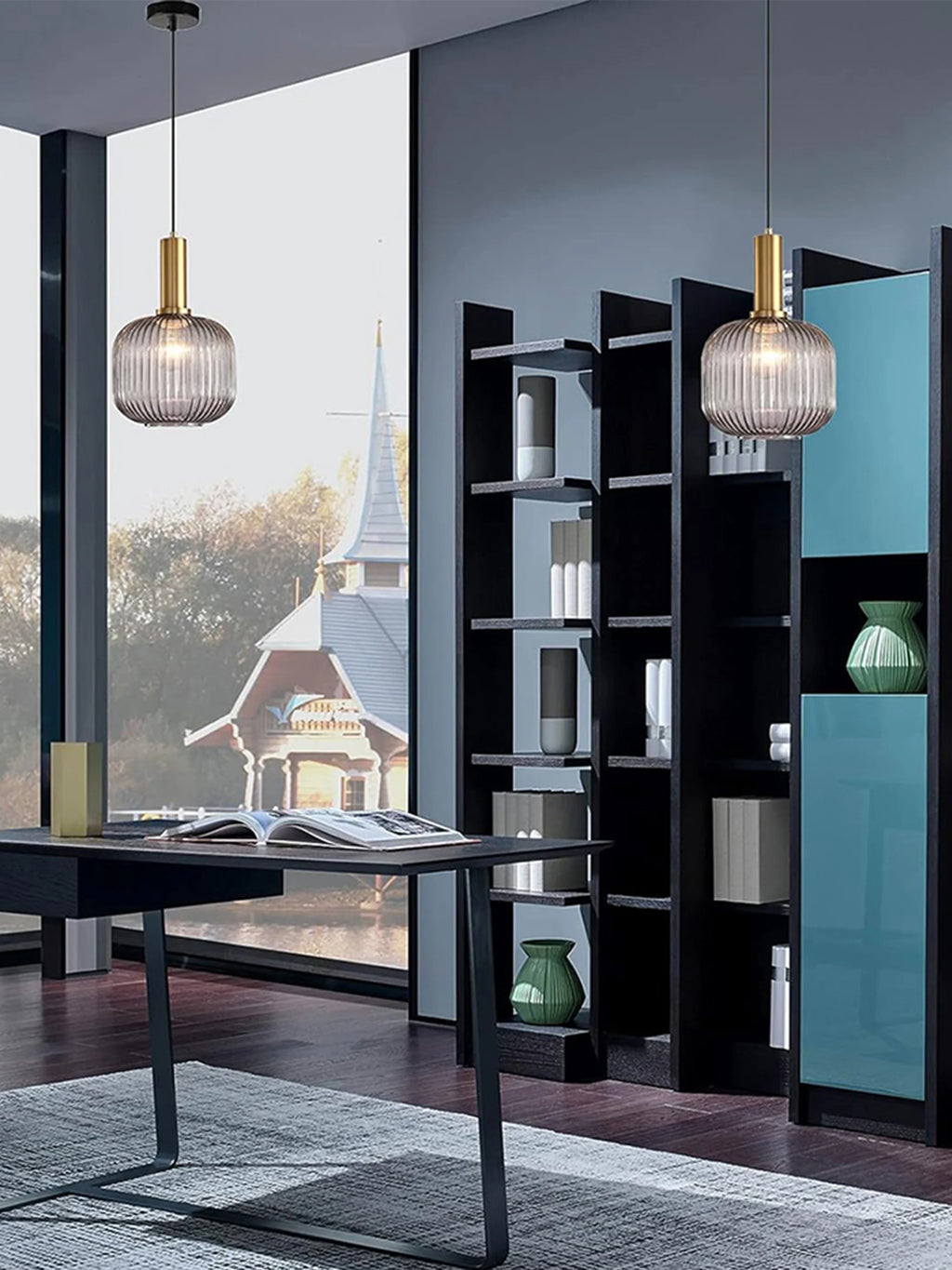 Suspension Cloche en Verre Design Moderne
