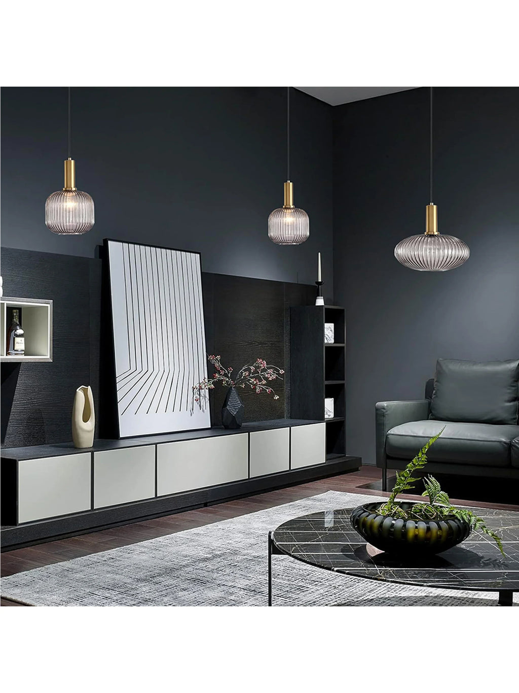 Suspension Cloche en Verre Design Moderne
