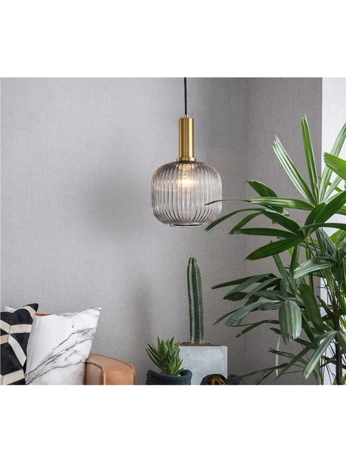 Suspension Cloche en Verre Design Moderne