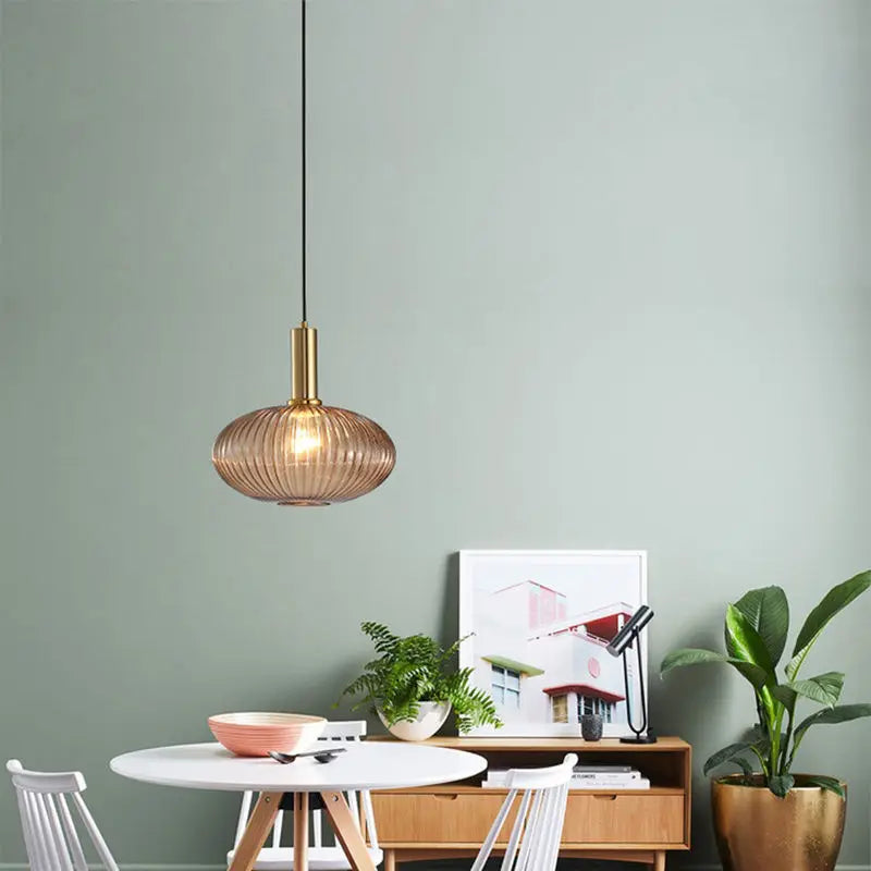 Suspension Cloche en Verre Design Moderne
