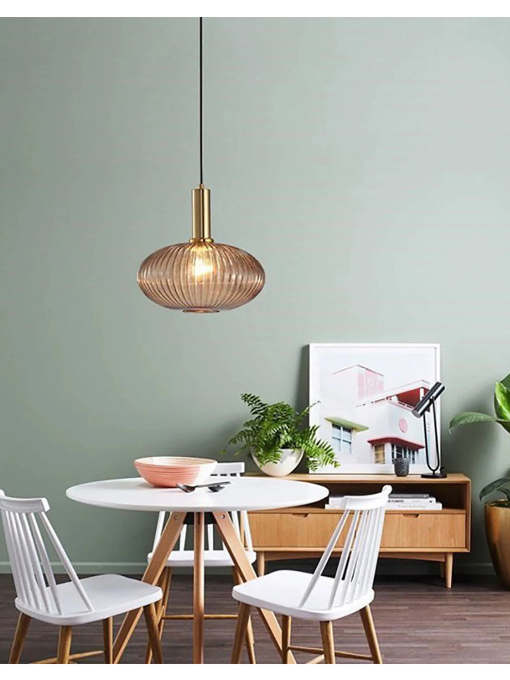 Suspension Cloche en Verre Design Moderne