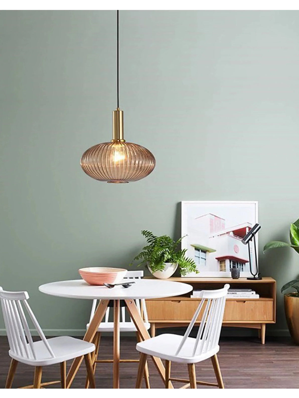 Suspension Cloche en Verre Design Moderne