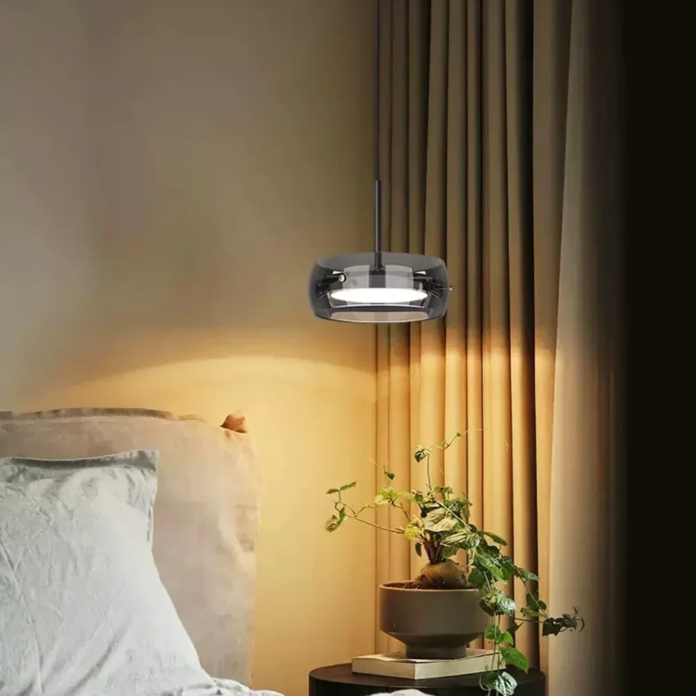 Suspension Cloche en Verre Design Moderne