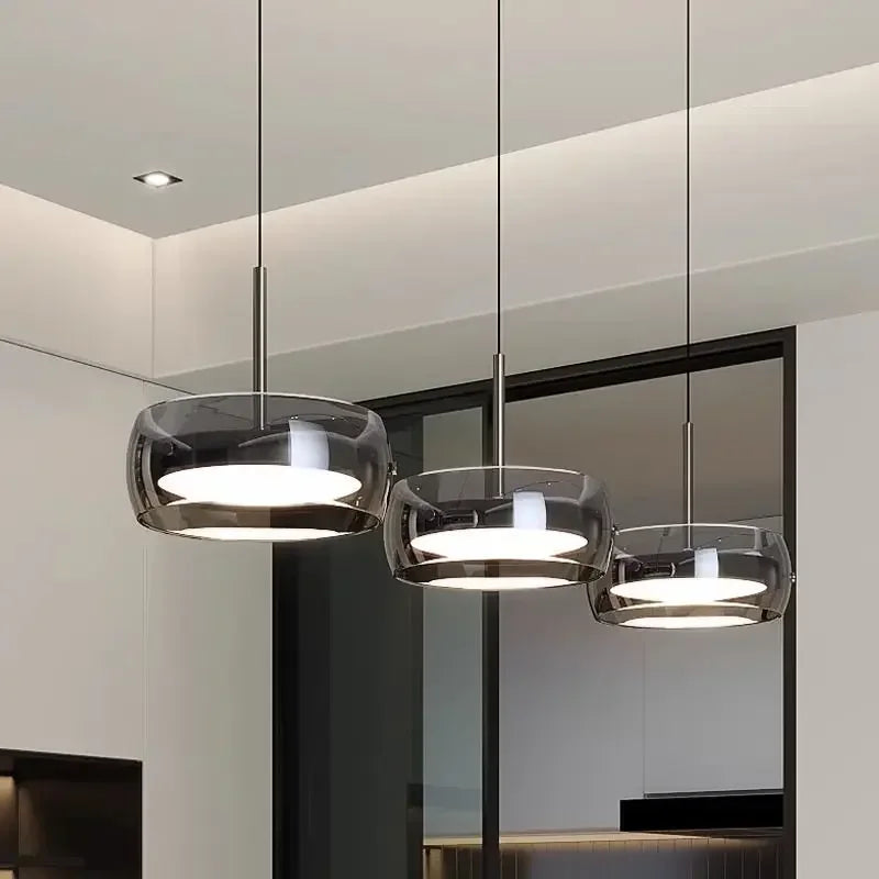 Suspension Cloche en Verre Design Moderne