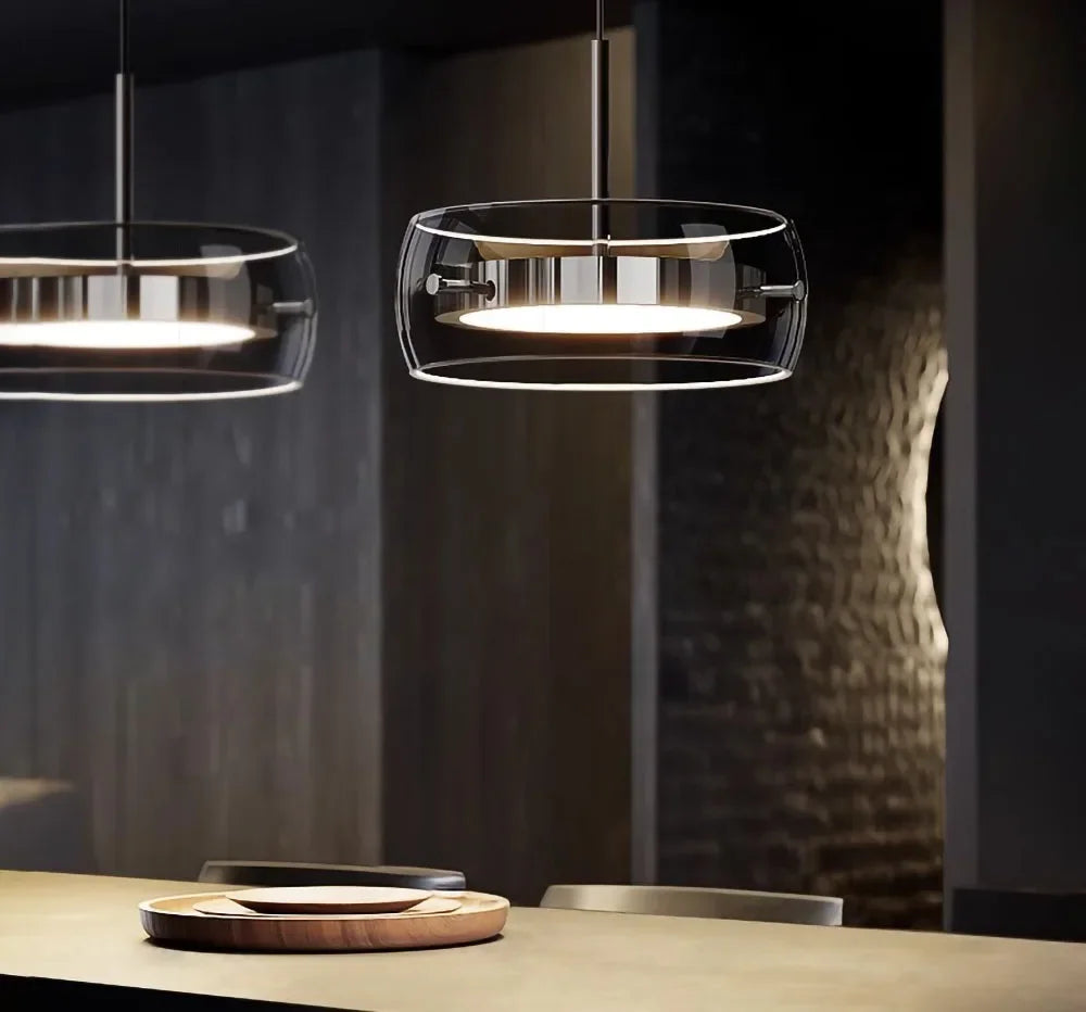 Suspension Cloche en Verre Design Moderne