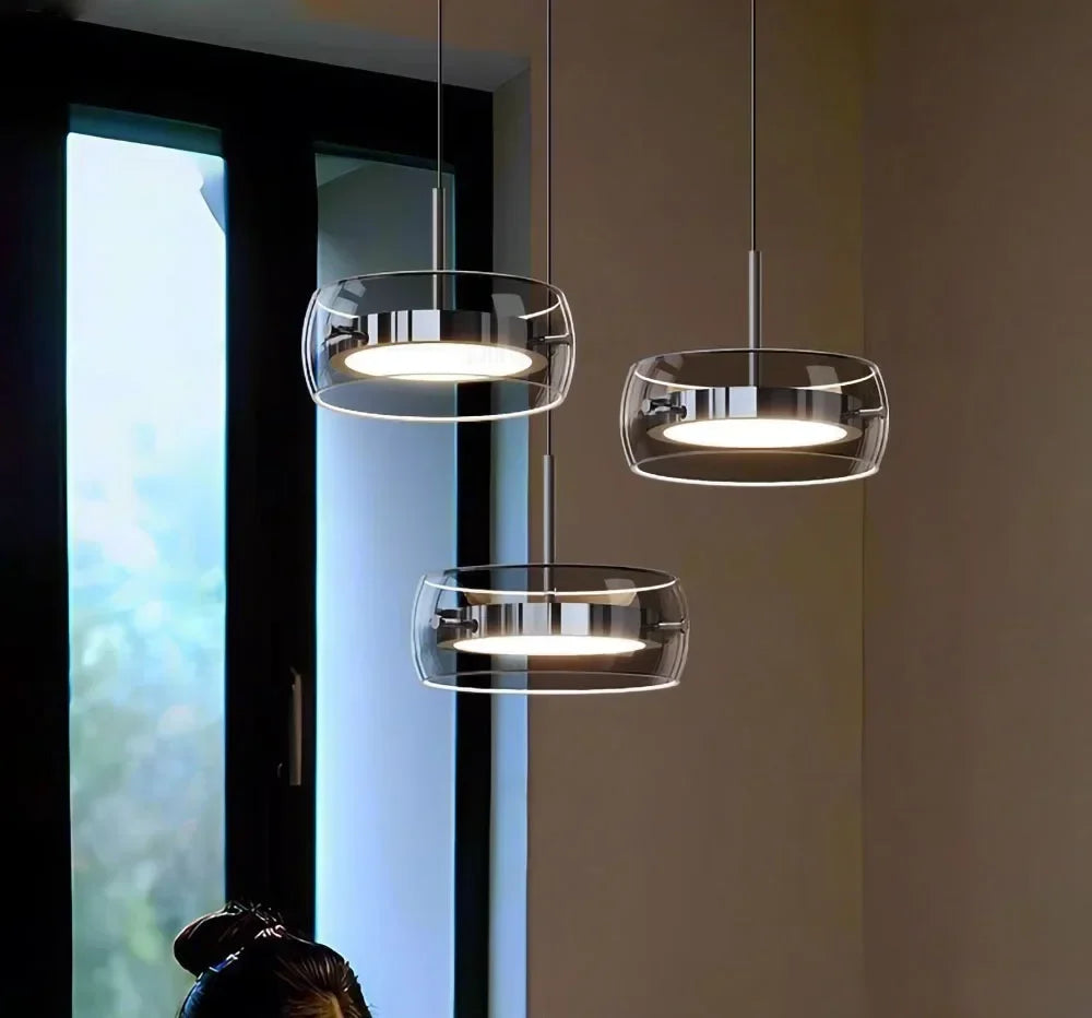 Suspension Cloche en Verre Design Moderne