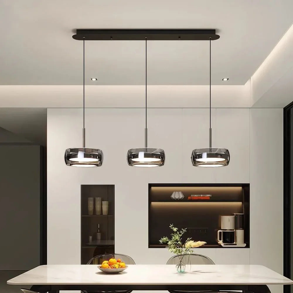 Suspension Cloche en Verre Design Moderne