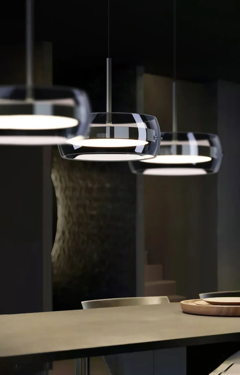 Suspension Cloche en Verre Design Moderne