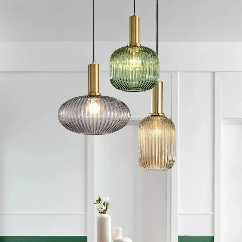 Suspension Cloche en Verre Design Nordique Image