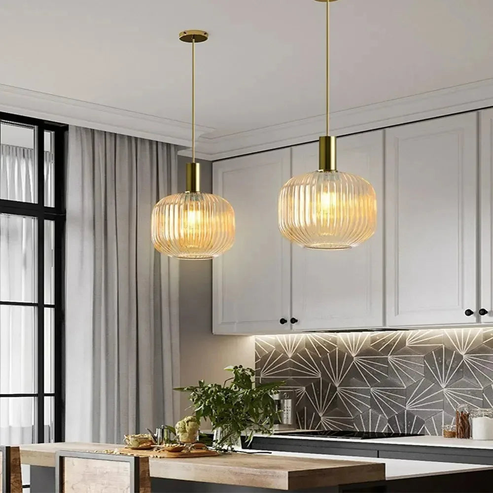 Suspension Cloche en Verre Design Nordique