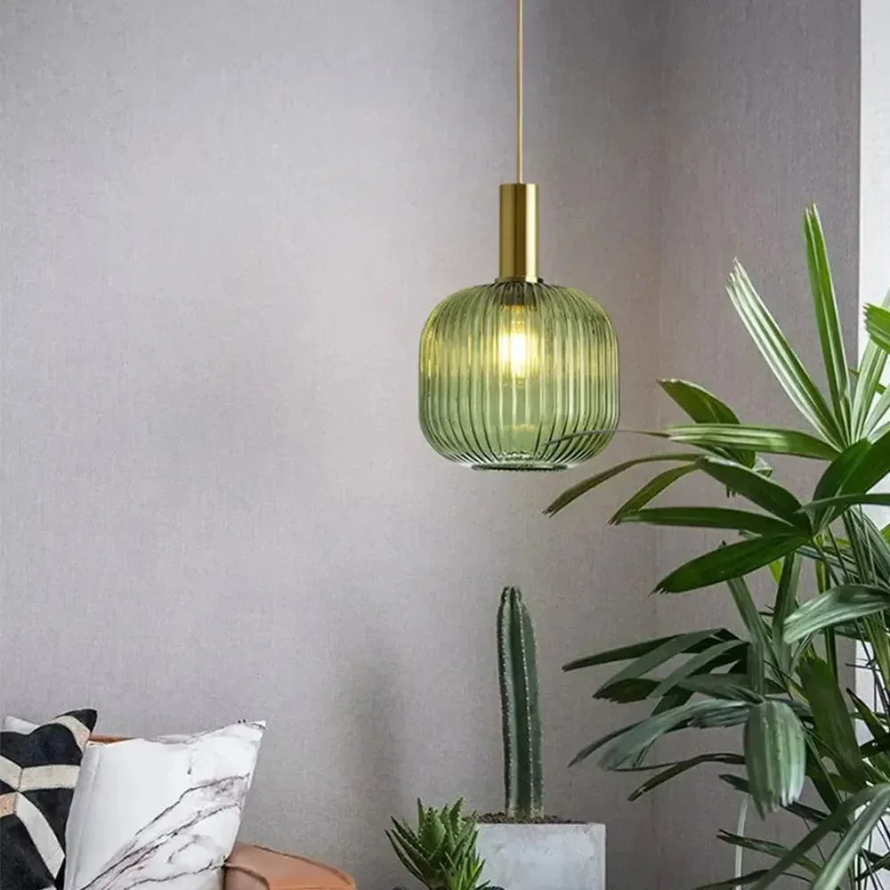 Suspension Cloche en Verre Design Nordique