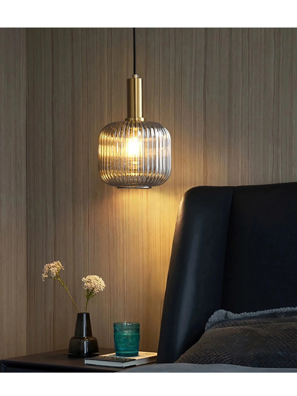 Suspension Cloche en Verre Design Nordique