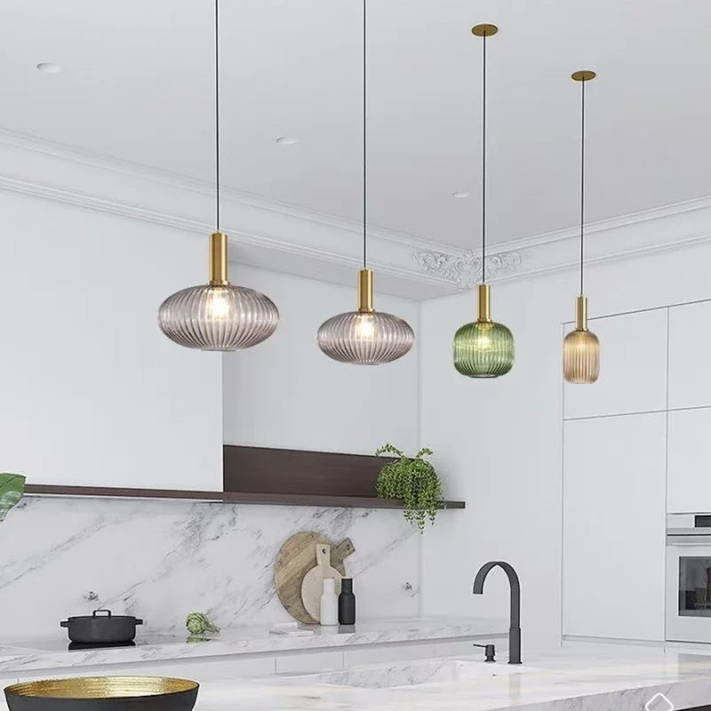 Suspension Cloche en Verre Design Nordique