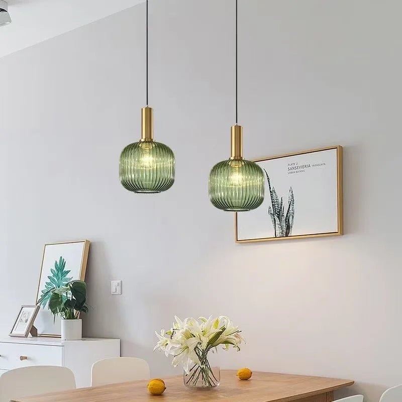 Suspension Cloche en Verre Design Nordique