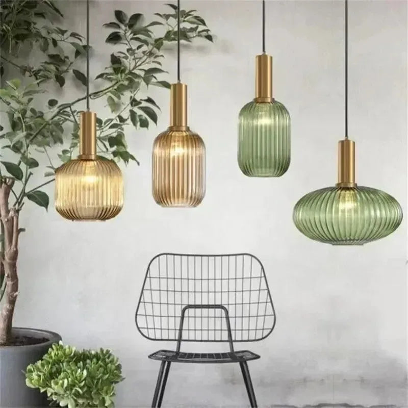 Suspension Cloche en Verre Design Nordique
