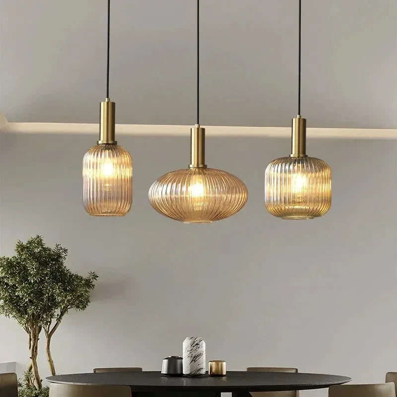 Suspension Cloche en Verre Design Nordique