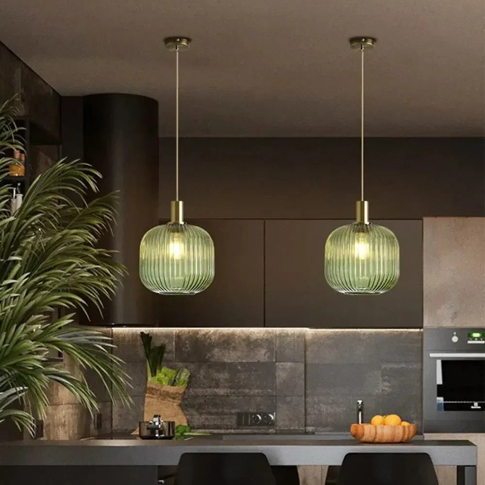 Suspension Cloche en Verre Design Nordique