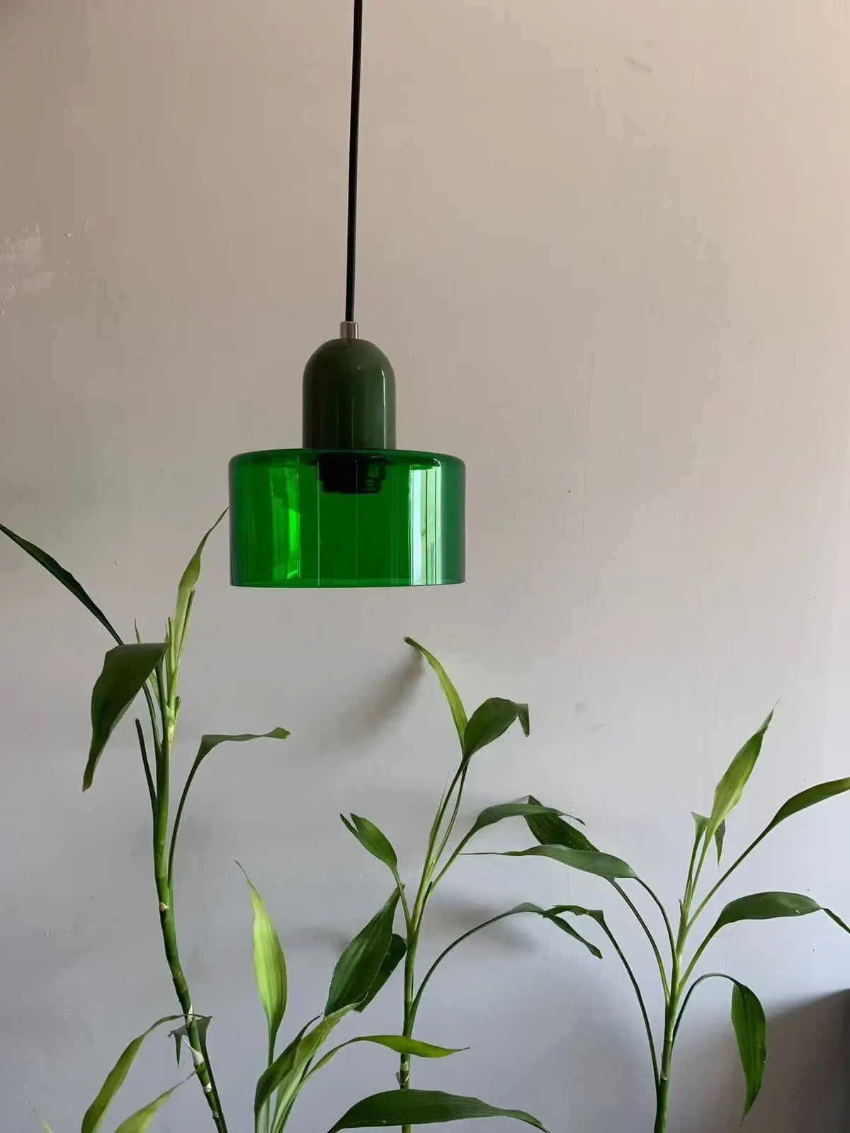 Suspension Cloche en Verre Teinté Design Vintage