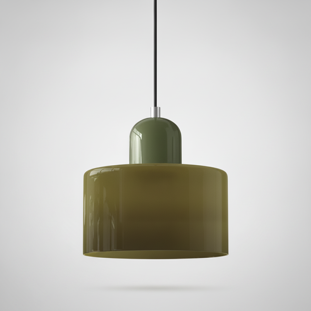 Suspension Cloche en Verre Teinté Design Vintage