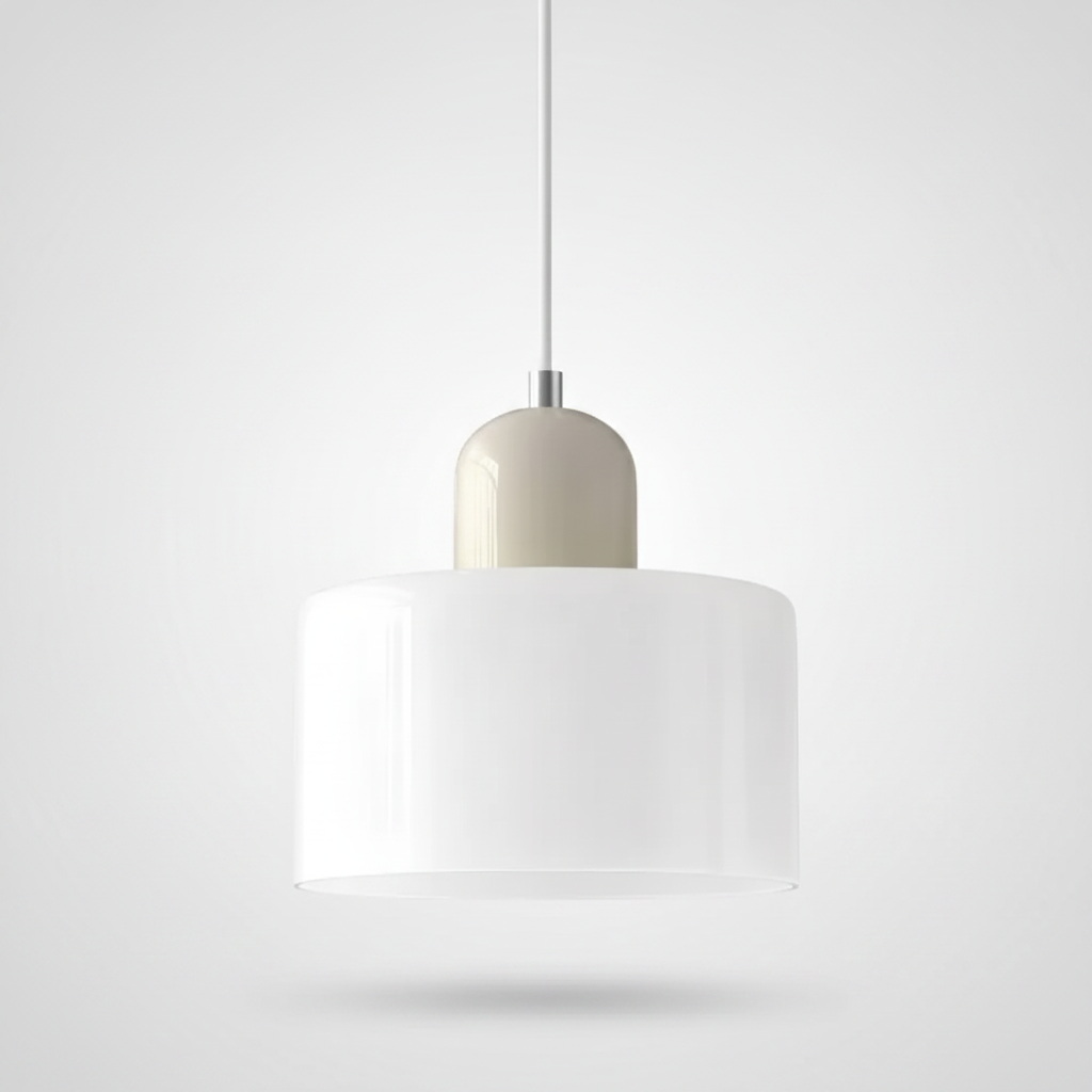 Suspension Cloche en Verre Teinté Design Vintage