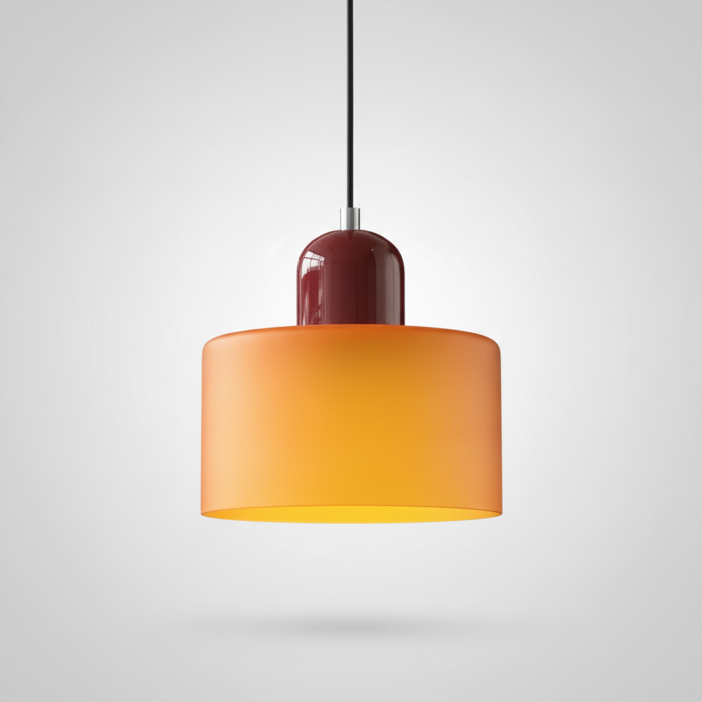 Suspension Cloche en Verre Teinté Design Vintage
