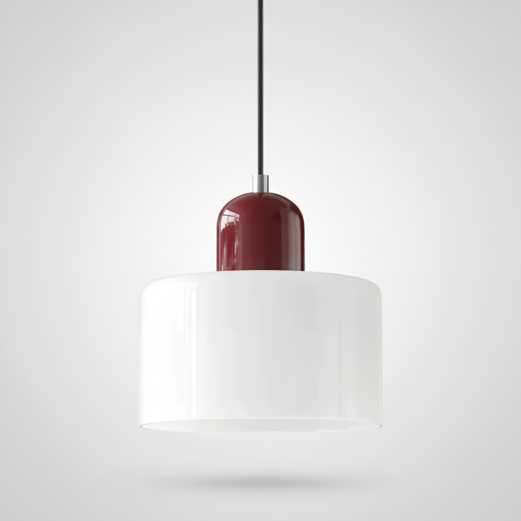 Suspension Cloche en Verre Teinté Design Vintage