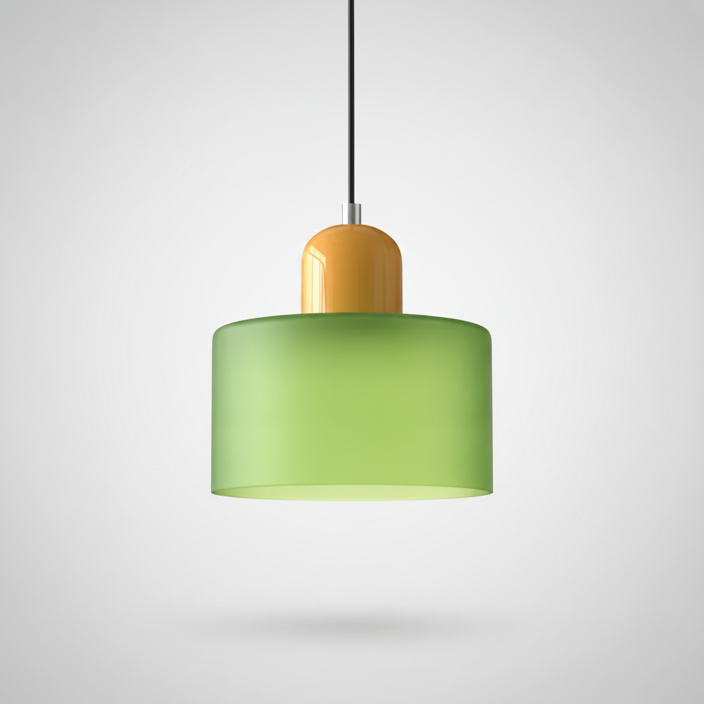 Suspension Cloche en Verre Teinté Design Vintage