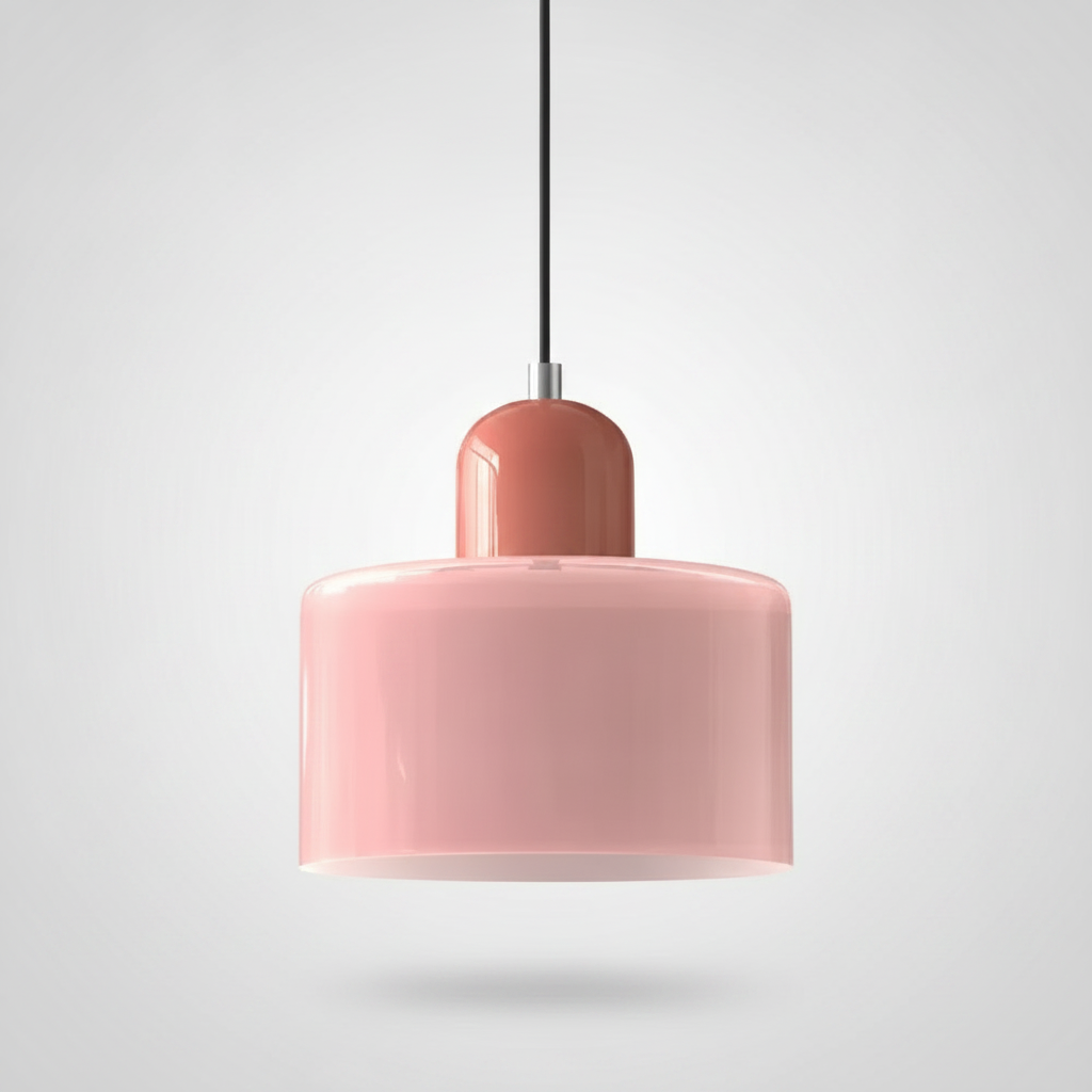 Suspension Cloche en Verre Teinté Design Vintage