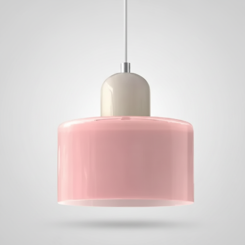 Suspension Cloche en Verre Teinté Design Vintage