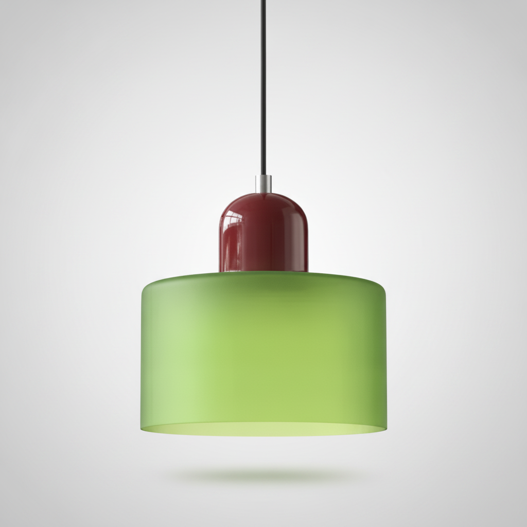 Suspension Cloche en Verre Teinté Design Vintage