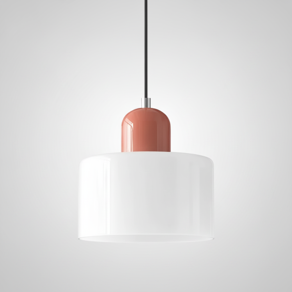 Suspension Cloche en Verre Teinté Design Vintage