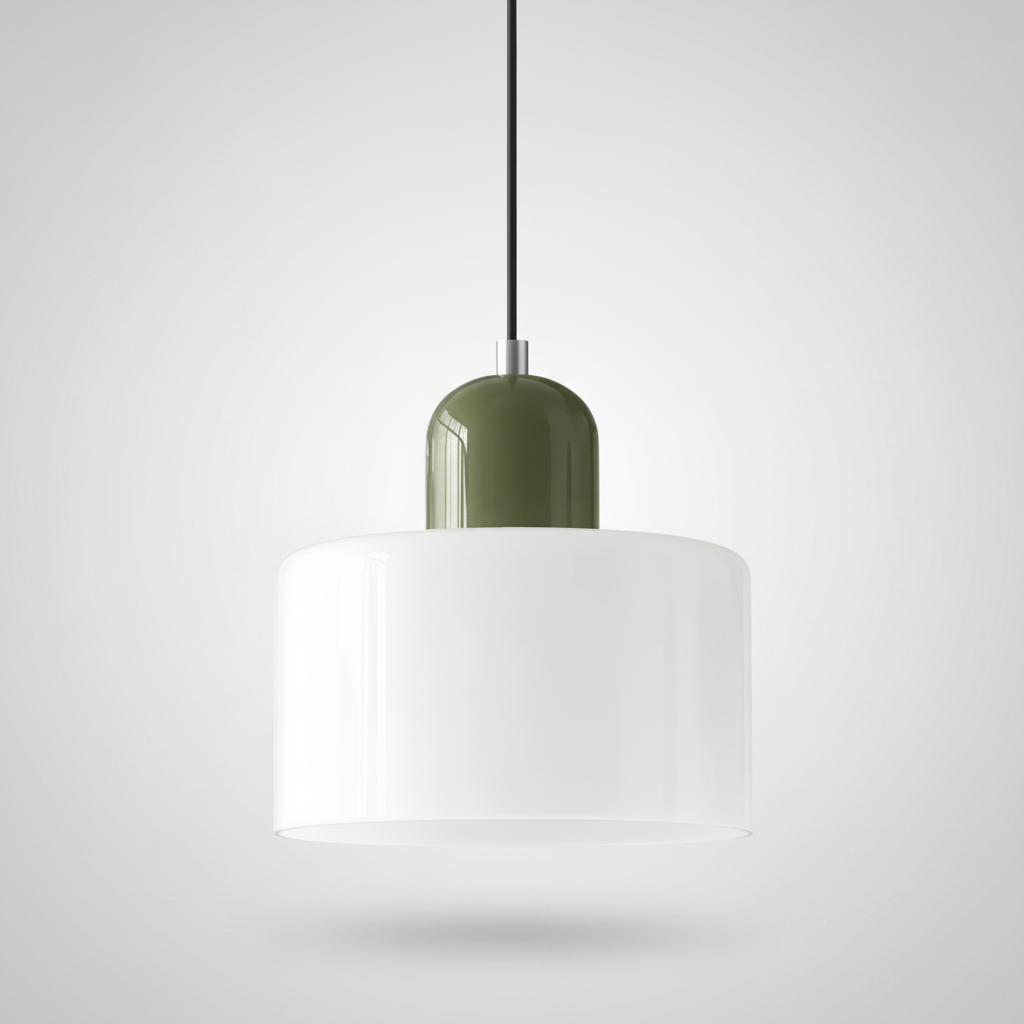 Suspension Cloche en Verre Teinté Design Vintage