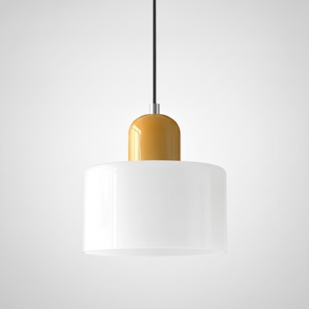 Suspension Cloche en Verre Teinté Design Vintage