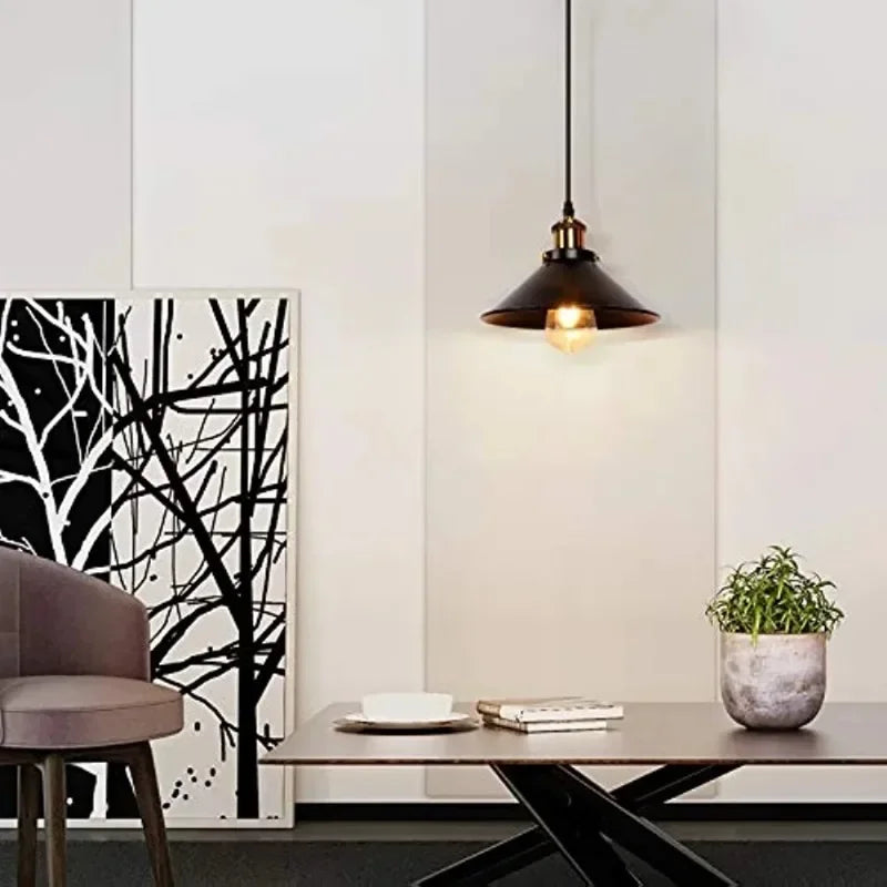 Suspension Cône en Métal Design Vintage
