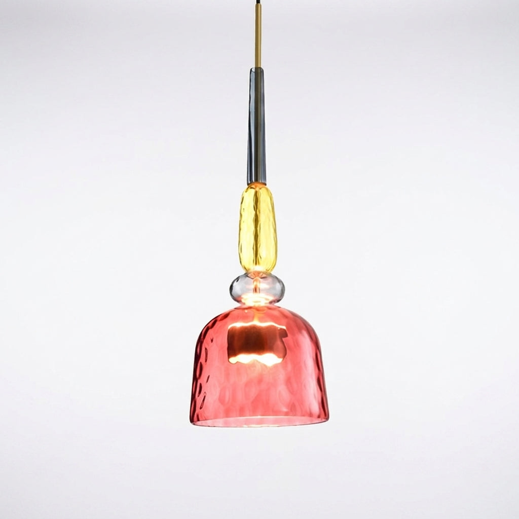Suspension LED Verre Coloré Design - B