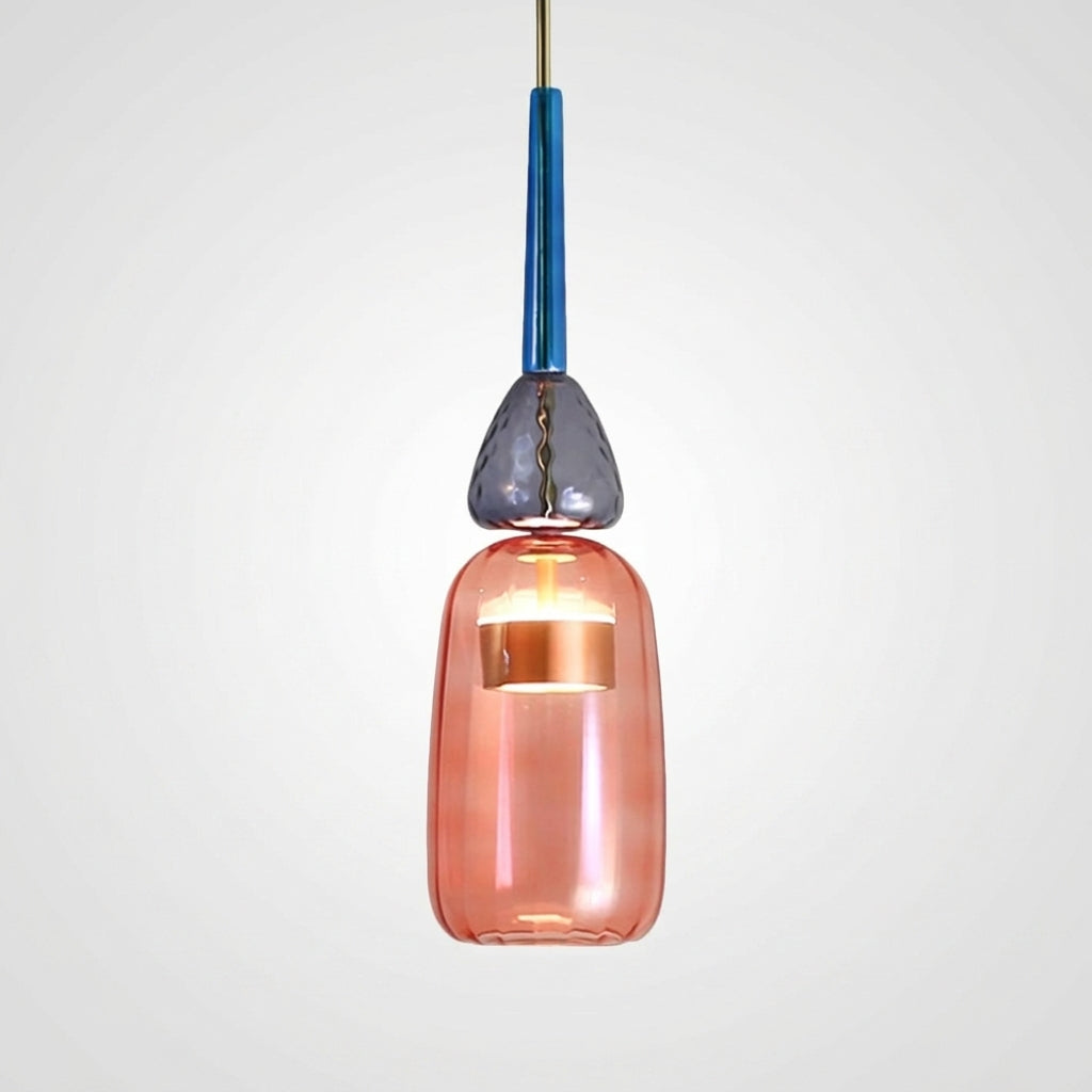 Suspension LED Verre Coloré Design - C