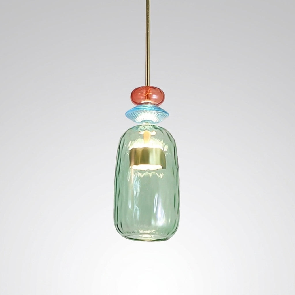 Suspension LED Verre Coloré Design - D