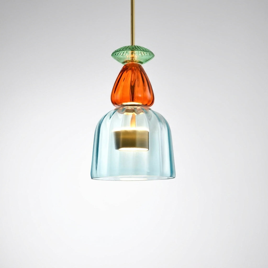 Suspension LED Verre Coloré Design - E