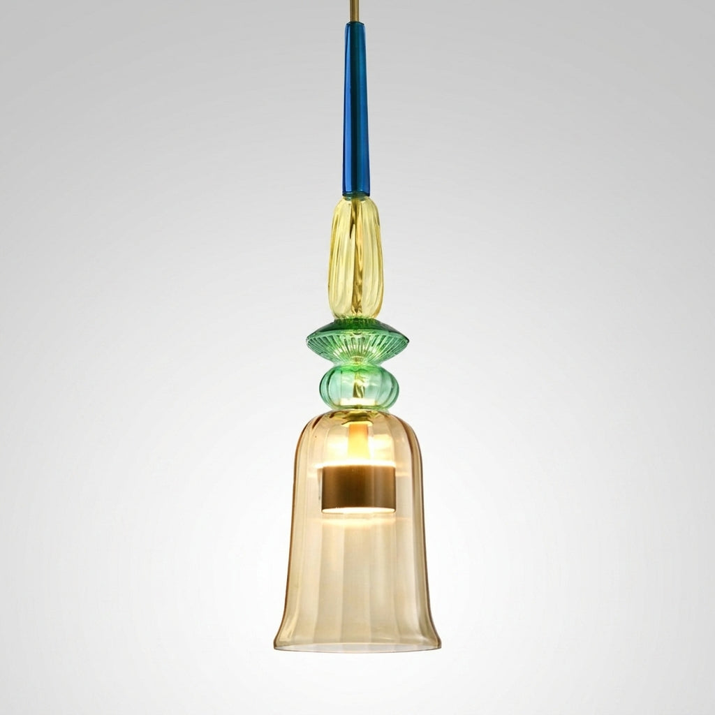 Suspension LED Verre Coloré Design - F