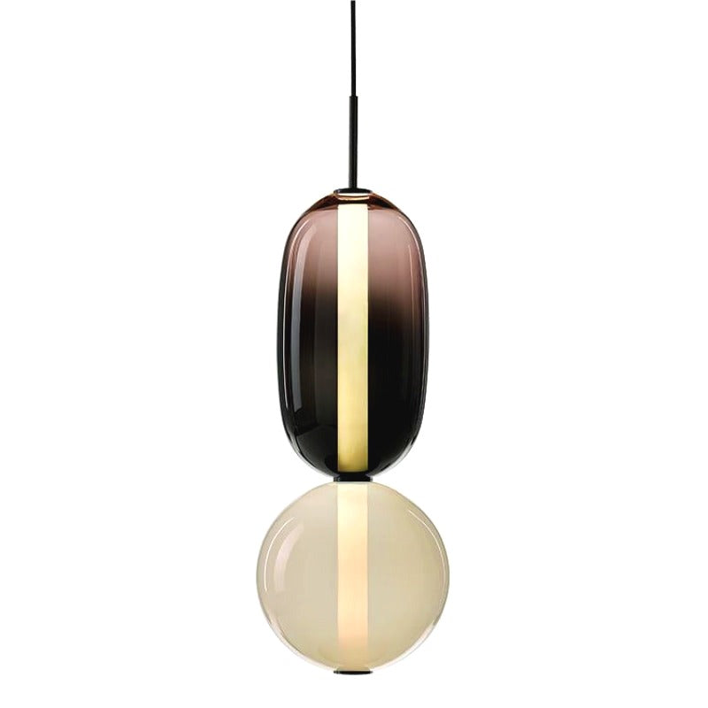 Suspension Design en Verre et Métal Moderne