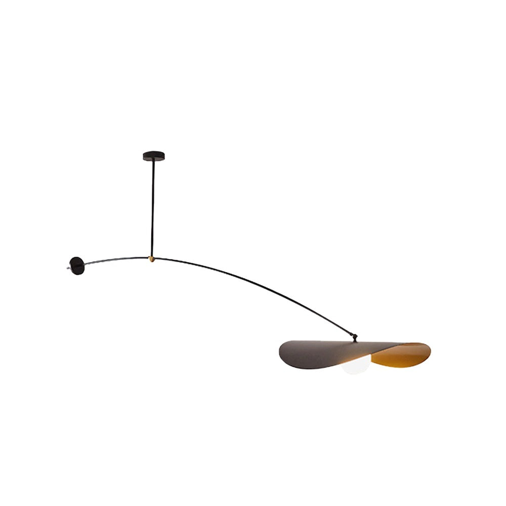Suspension Design Moderne Curviligne et Linéaire en Métal et Acrylique