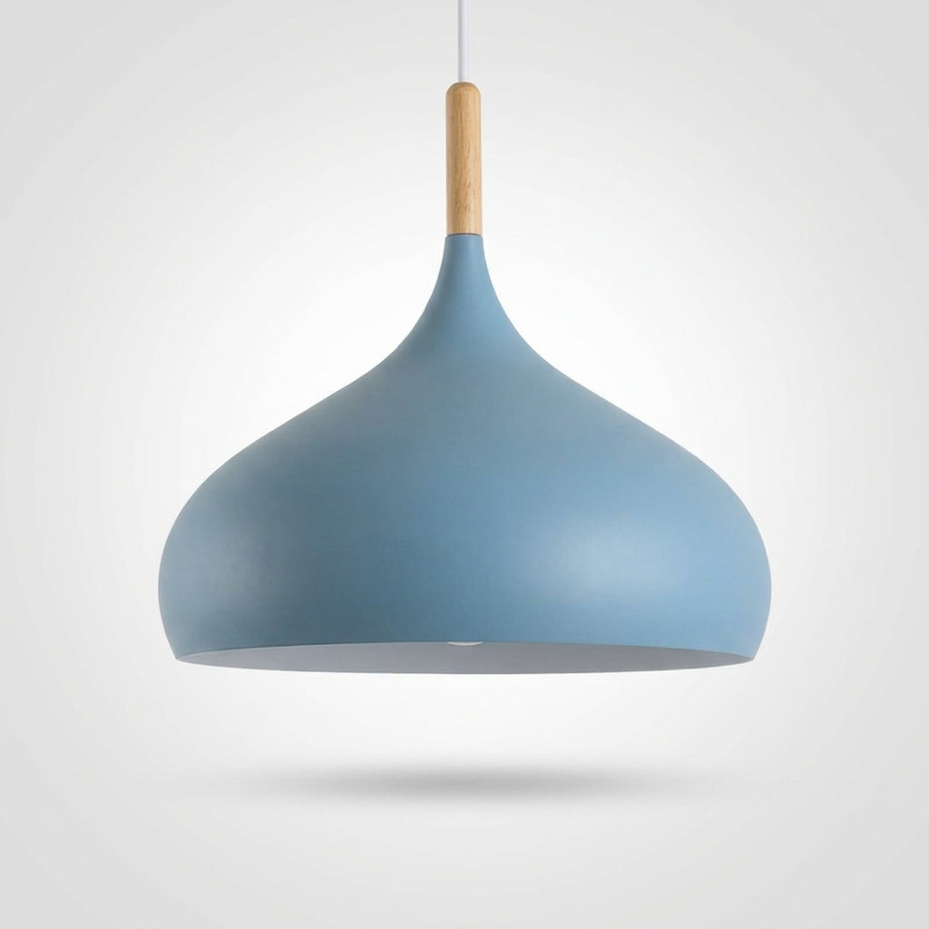 Suspension Dôme en Aluminium et Bois Design Nordique
