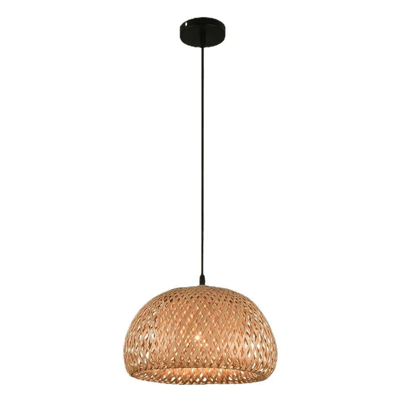 Suspension Dôme en Bambou Tressé Design Bohème
