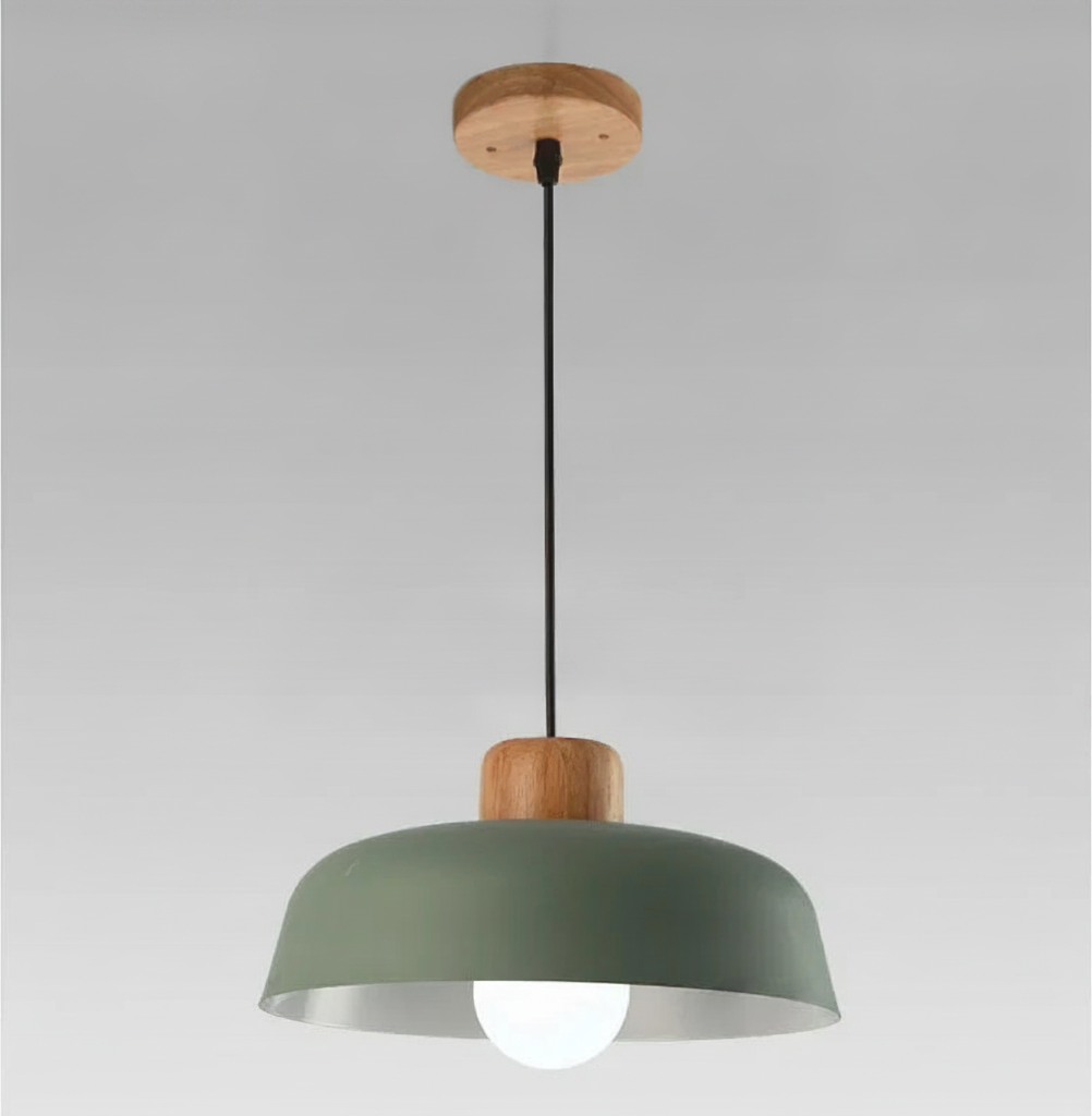 Suspension Dôme en Bois et Métal Design Nordique